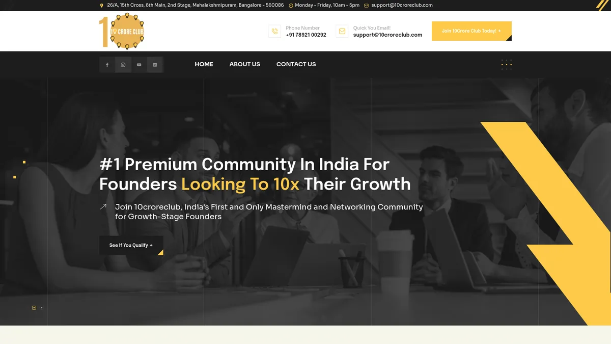 Home page of 10 Crore Club