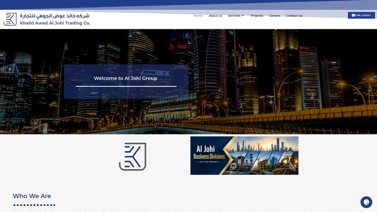 Home page of Khalid Awad Al Johi Trading Co.