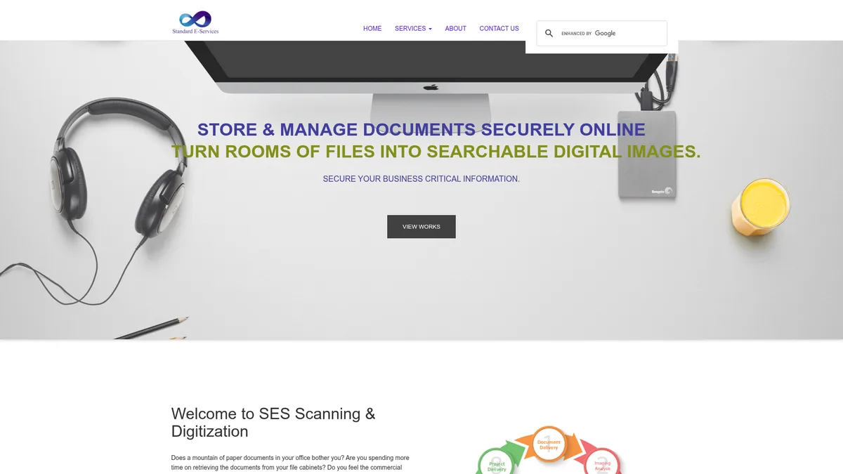 Home page of SES Scanning & Digitization